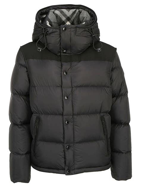 burberry winterjacke herren schwarz|burberry hooded jacket.